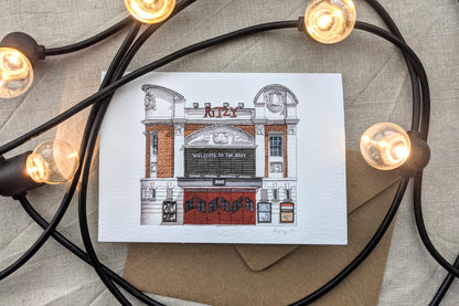 Brixton - Ritzy Cinema - Greeting card with envelope
