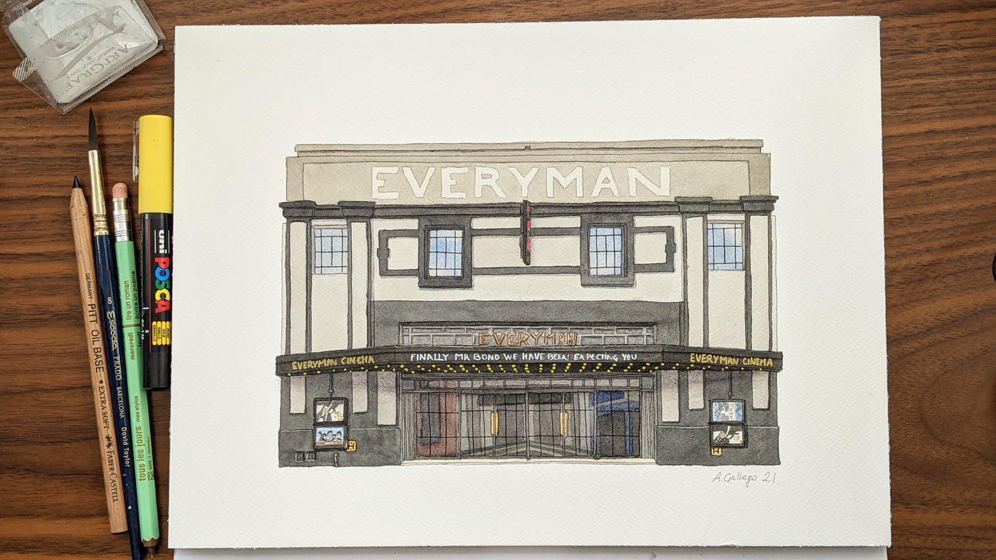 Crystal Palace - Everyman Cinema - Giclée Print (unframed)