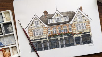 Dulwich Village - The Crown and Greyhound Pub - Giclée Print (unframed)