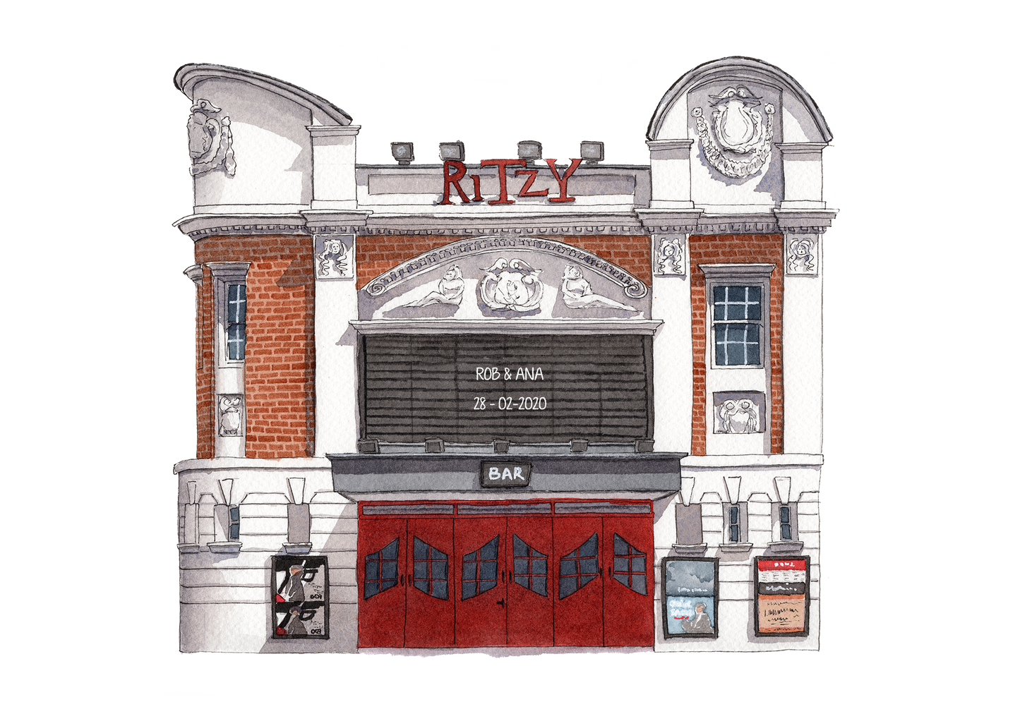 Brixton - Ritzy Cinema - Giclée Print (unframed)