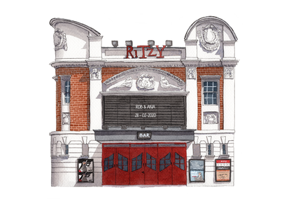Brixton - Ritzy Cinema - Giclée Print (unframed)
