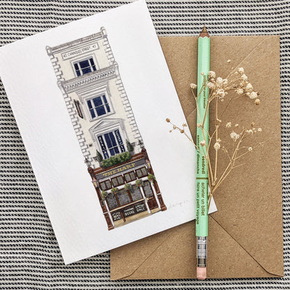 Covent Garden - The Harp pub - Greeting card with envelope