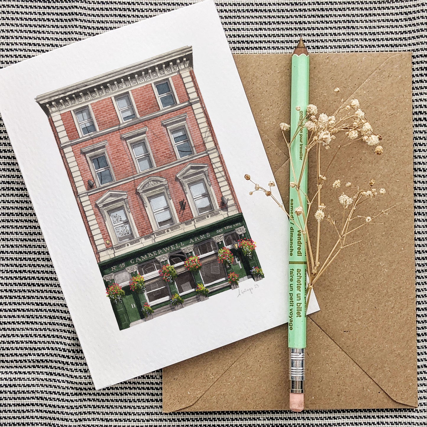 Camberwell - The Camberwell Arms - Greeting card with envelope