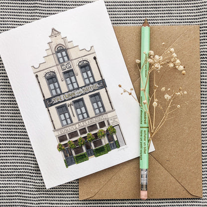 Shoreditch - Crown and Shuttle - Greeting card with envelope