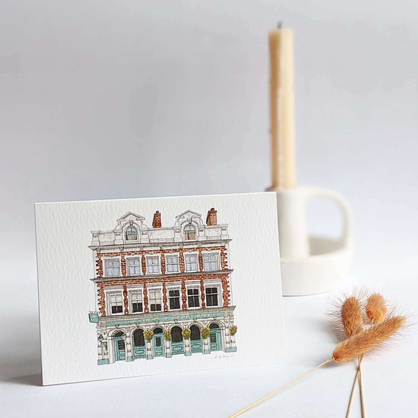 West Norwood - The Great North Wood Pub - Greeting card with envelope