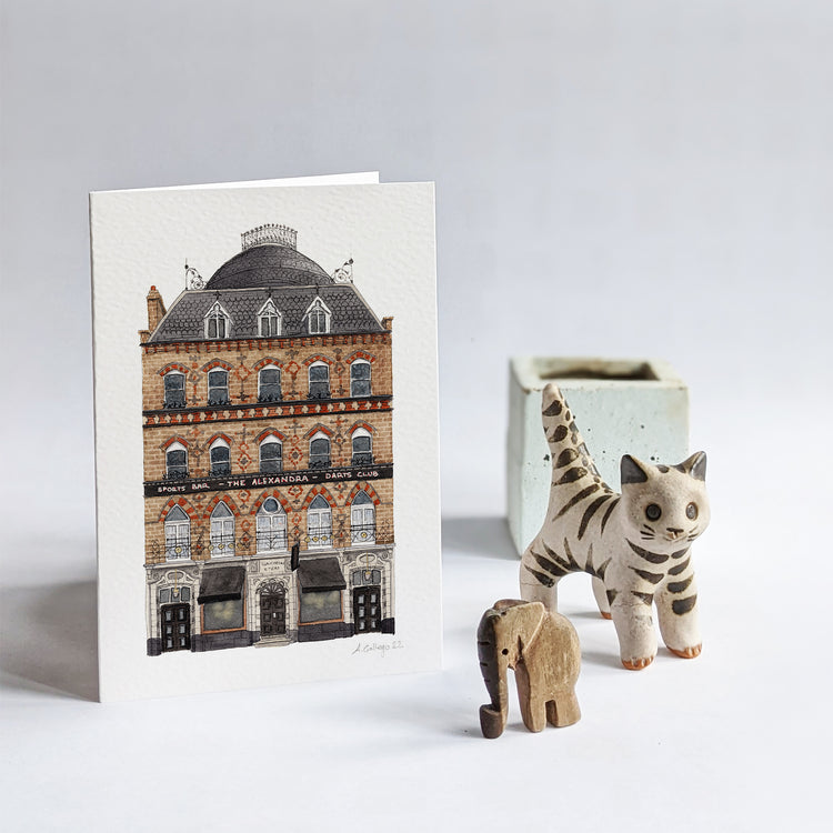 Clapham - The Alexandra - Greeting card with envelope