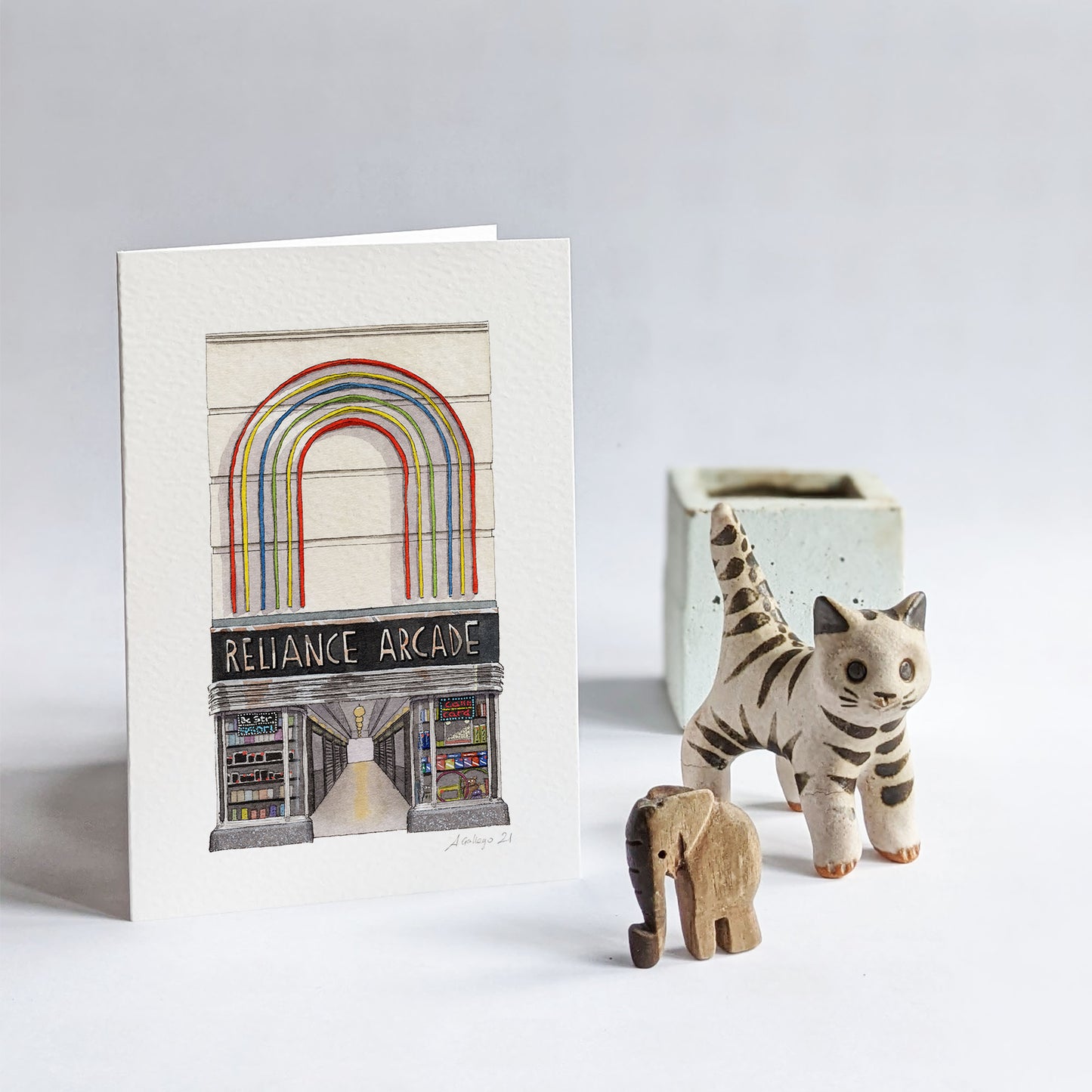 Brixton - Reliance Arcade - Greeting card with envelope