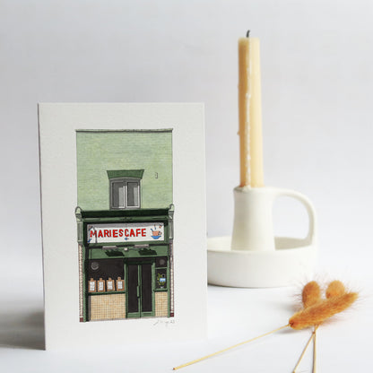 Waterloo - Marie's Cafe - Greeting card with envelope