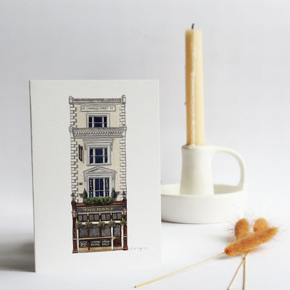 Covent Garden - The Harp pub - Greeting card with envelope