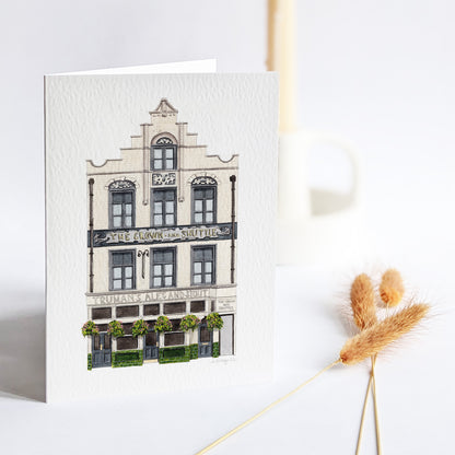 Shoreditch - Crown and Shuttle - Greeting card with envelope