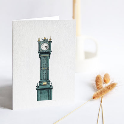 Herne Hill - Brockwell Park Clock - Greeting card with envelope