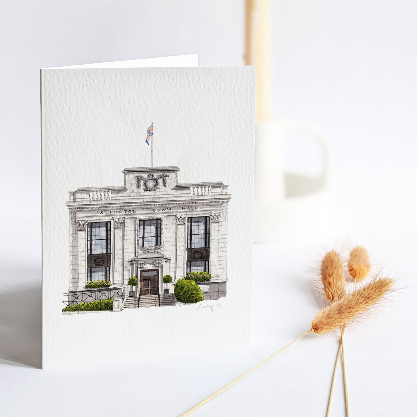 Islington Town Hall - Greeting card with envelope