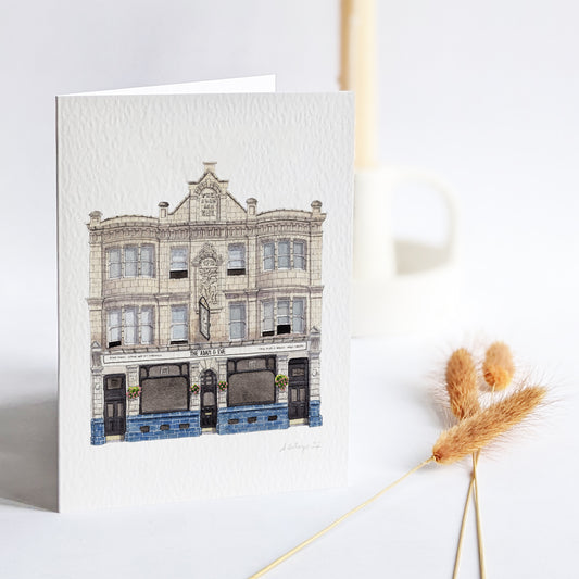 Hackney - Adam and Eve pub - Greeting card with envelope - Homerton